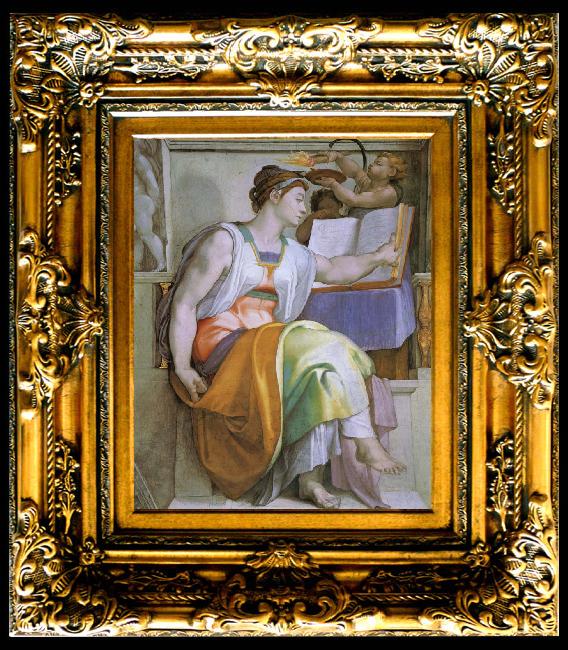 framed  Michelangelo Buonarroti Erythraeische sibille, Ta016